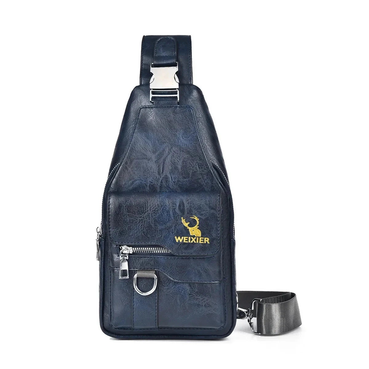 2024 Hot Men's bag fashion messenger bags large capacity luxury designer chest bags retro single shoulder crossbody backpacks Mavietto Store Blue