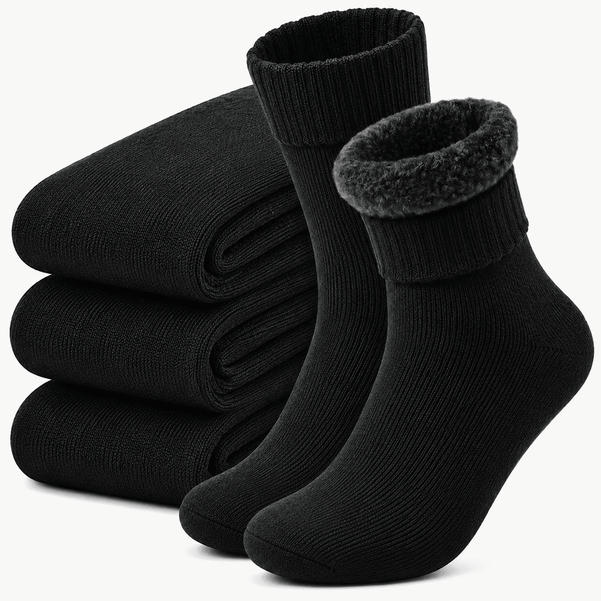 3-Pair Comfortable Thermal Socks Set – Thick, Plush & Reinforced at the Heel and Toe | NORD ELVORA 3-Pair Comfortable Thermal Socks Set – Thick, Plush & Reinforced at the Heel and Toe | NORD ELVORA