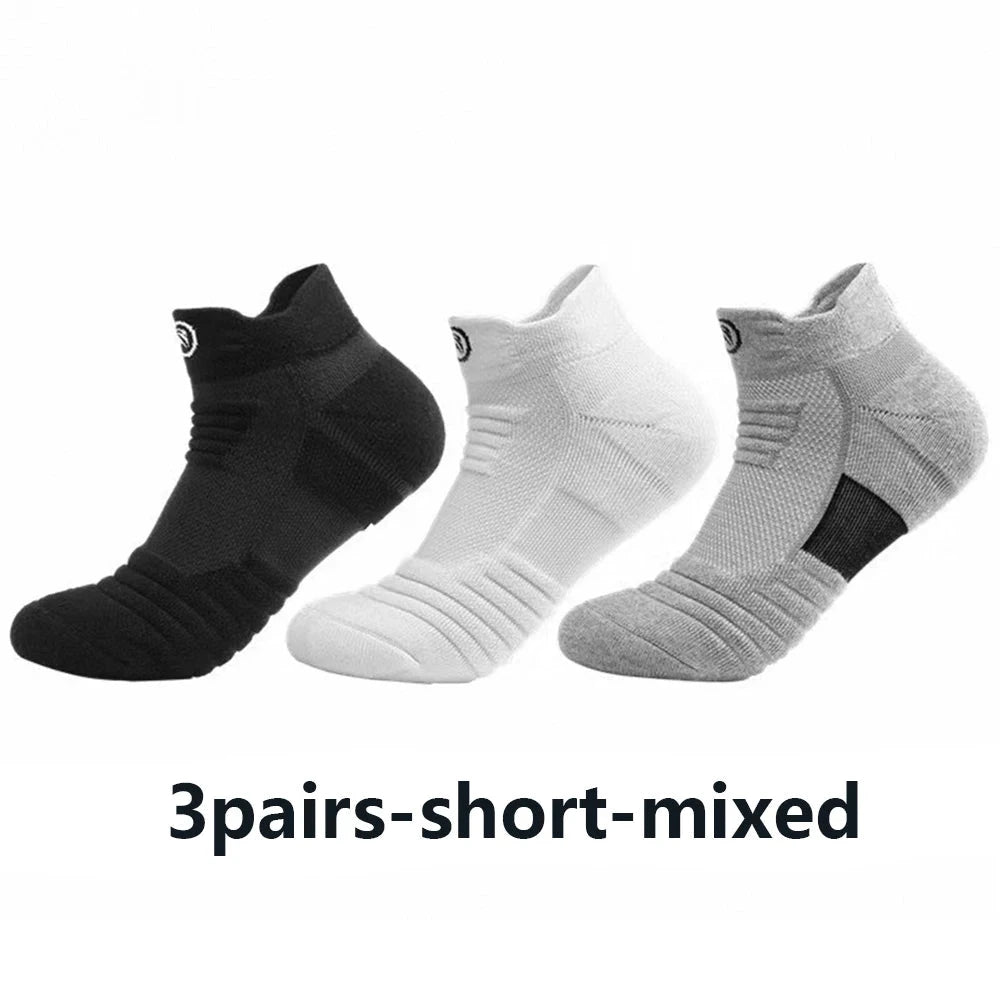 3-Pair Men’s Anti-Slip Cotton Socks – Short, Breathable & Odor-Resistant | ZORYX TRIPLE 3-Pair Men’s Anti-Slip Cotton Socks – Short, Breathable & Odor-Resistant | ZORYX TRIPLE 3Pairs-Short-Mixed