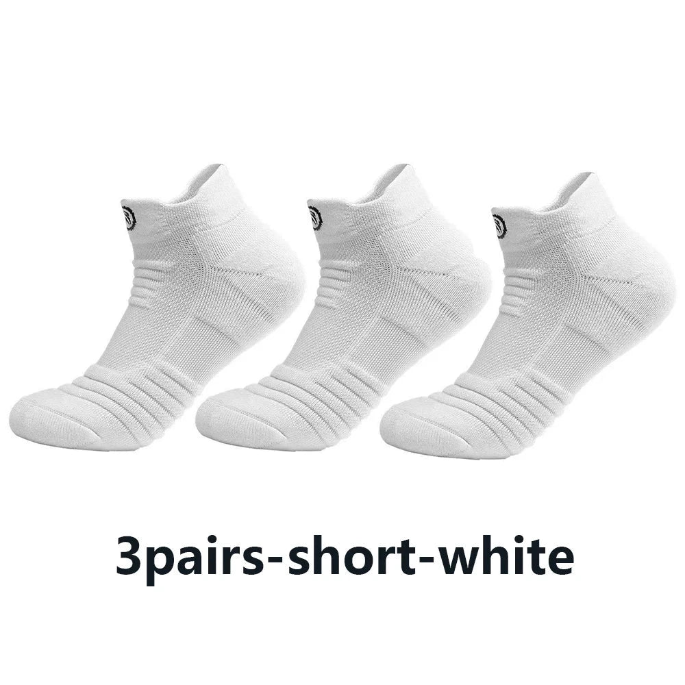 3-Pair Men’s Anti-Slip Cotton Socks – Short, Breathable & Odor-Resistant | ZORYX TRIPLE 3-Pair Men’s Anti-Slip Cotton Socks – Short, Breathable & Odor-Resistant | ZORYX TRIPLE 3Pairs-Short-White