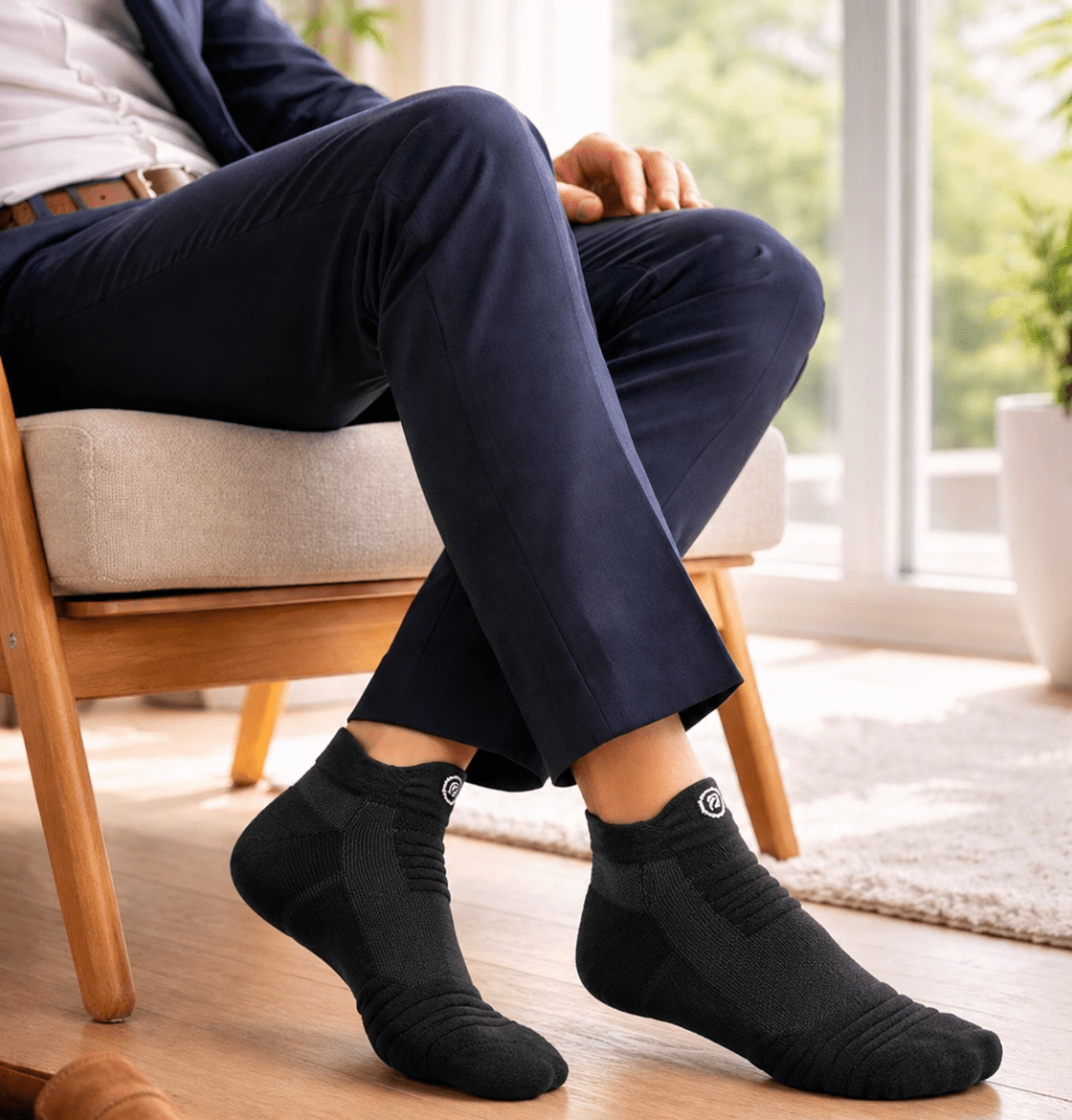 3-Pair Men’s Anti-Slip Cotton Socks – Short, Breathable & Odor-Resistant | ZORYX TRIPLE 3-Pair Men’s Anti-Slip Cotton Socks – Short, Breathable & Odor-Resistant | ZORYX TRIPLE