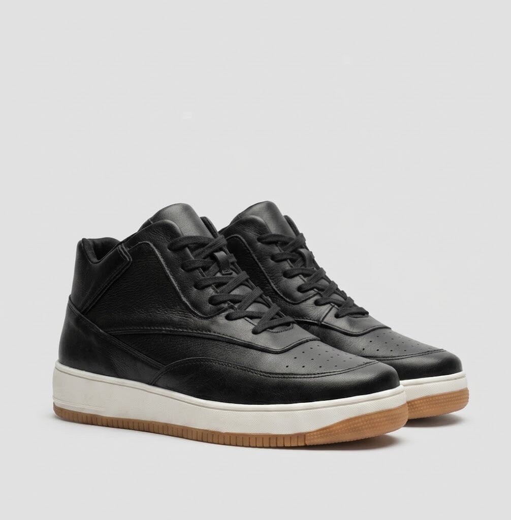 3.9-Inch Height Increasing Leather Sneakers - Montieri 3.9-Inch Height Increasing Leather Sneakers - Montieri