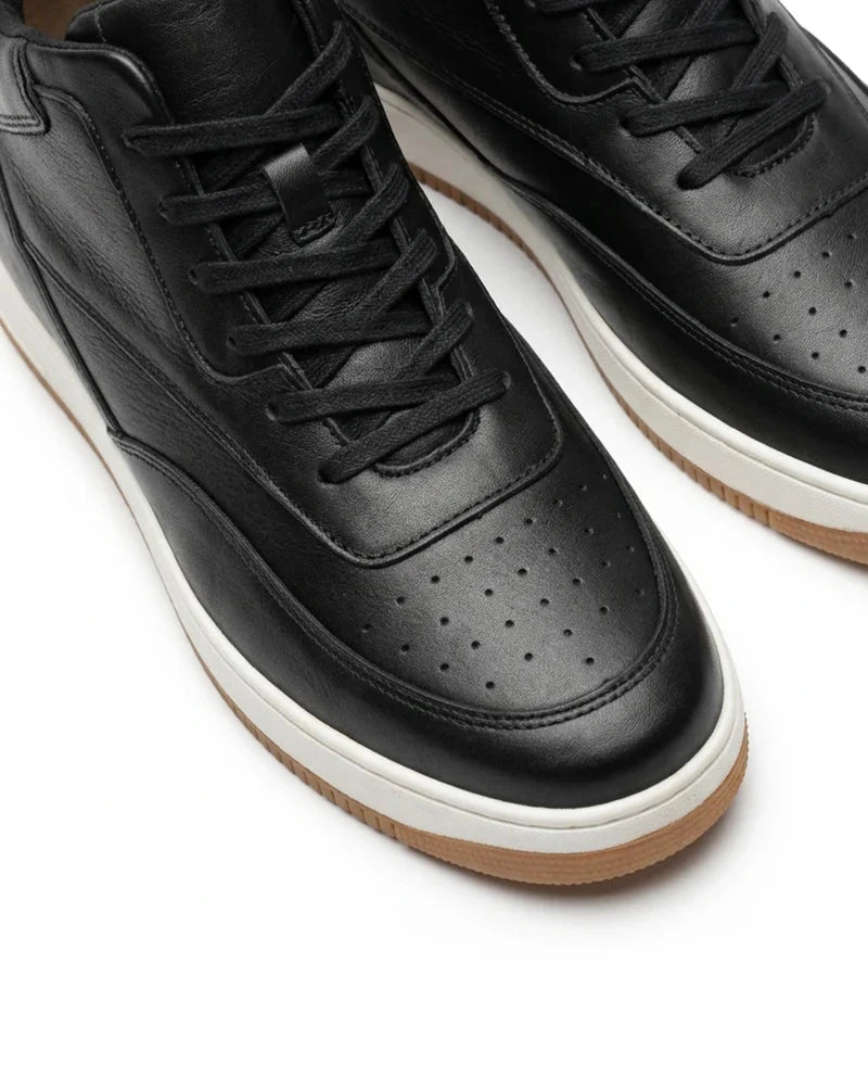 3.9-Inch Height Increasing Leather Sneakers - Montieri 3.9-Inch Height Increasing Leather Sneakers - Montieri Mavietto