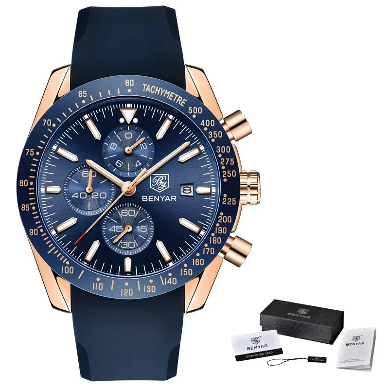 Aurum Chrono Men’s Watch Aurum Chrono Men’s Watch Mavietto Store Gold Blue