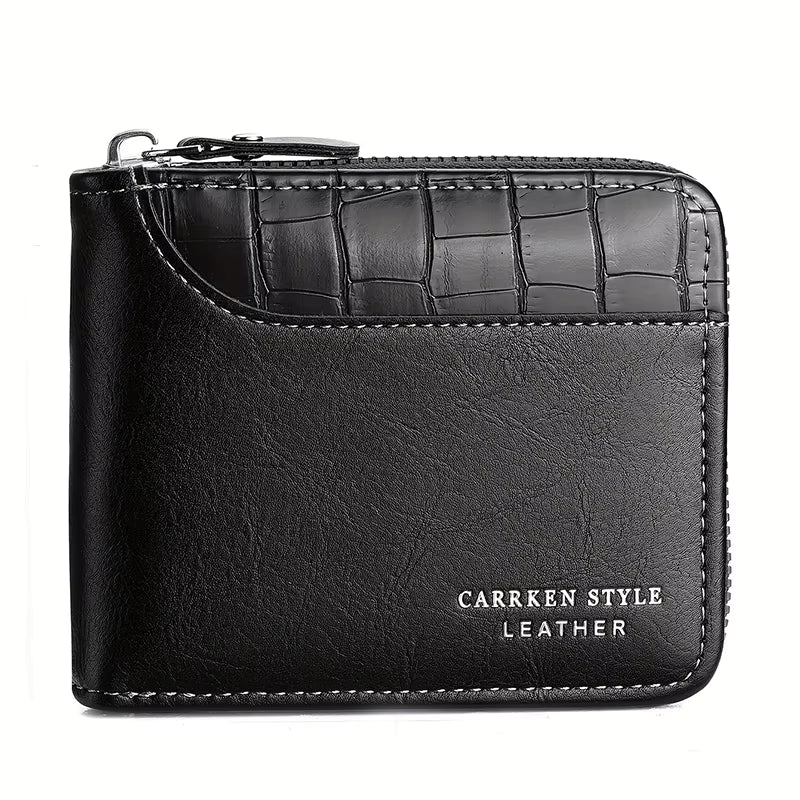 Classic Men's Leather Wallet with Multiple Compartments - Hudson Classic Men's Leather Wallet with Multiple Compartments - Hudson Black