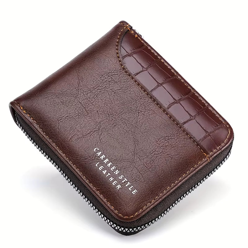 Classic Men's Leather Wallet with Multiple Compartments - Hudson Classic Men's Leather Wallet with Multiple Compartments - Hudson Brown