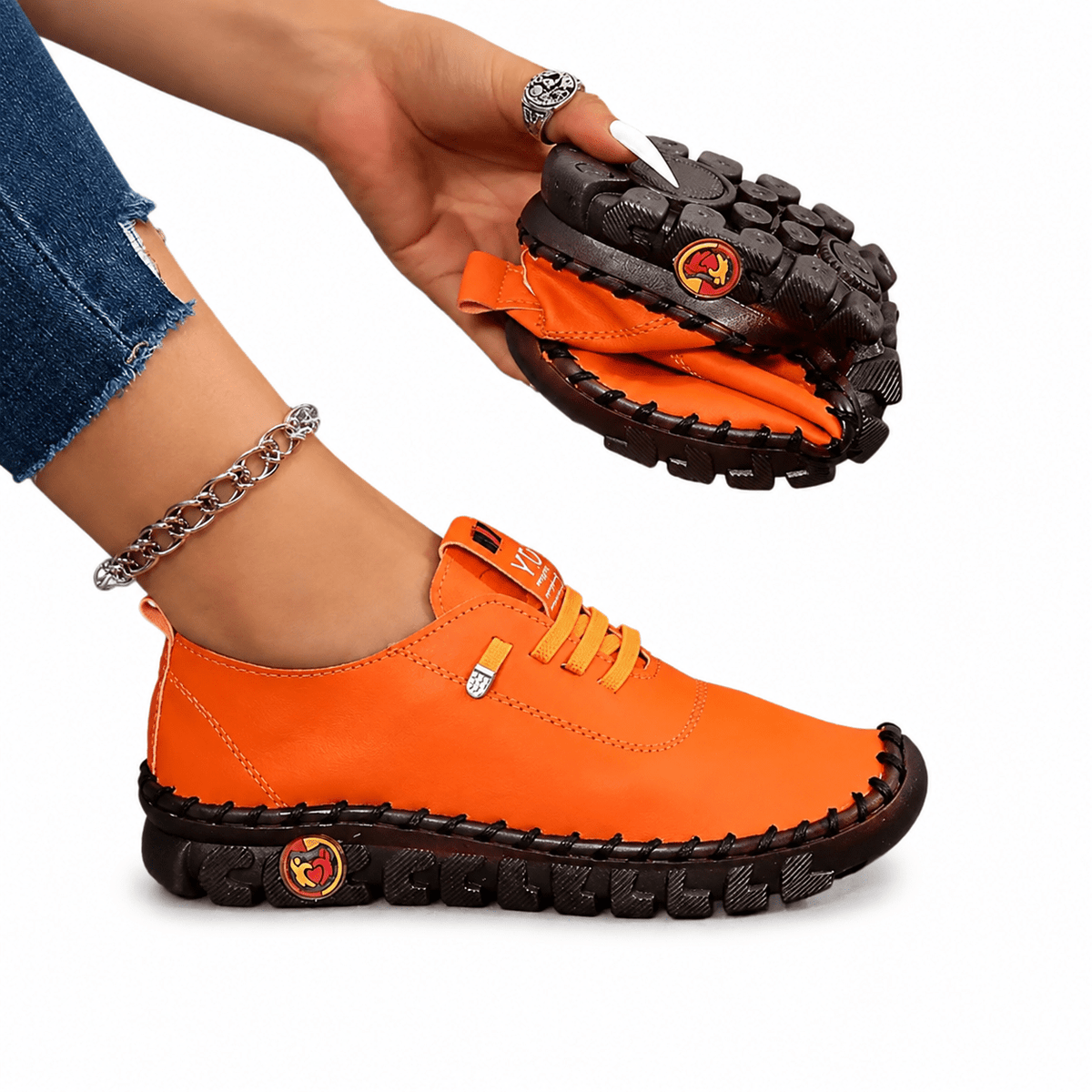 Comfortable & Flexible Women's Leather Sneakers with Cushioned Sole – Cloud Step Comfortable & Flexible Women's Leather Sneakers with Cushioned Sole – Cloud Step