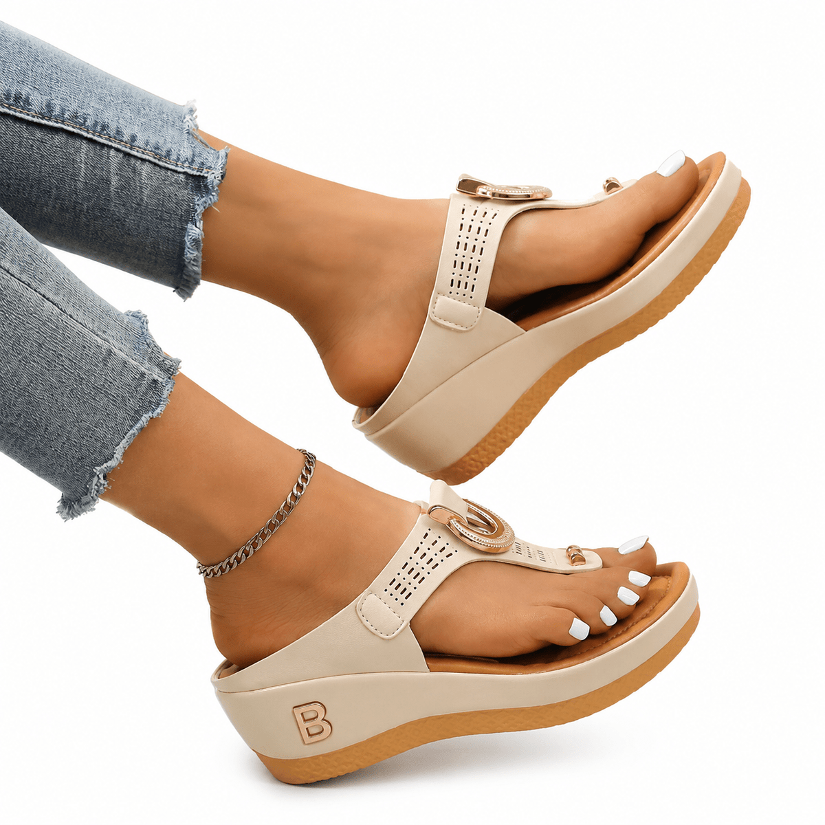 Comfortable Leather Wedge Platform Sandal – Santorini Comfortable Leather Wedge Platform Sandal – Santorini