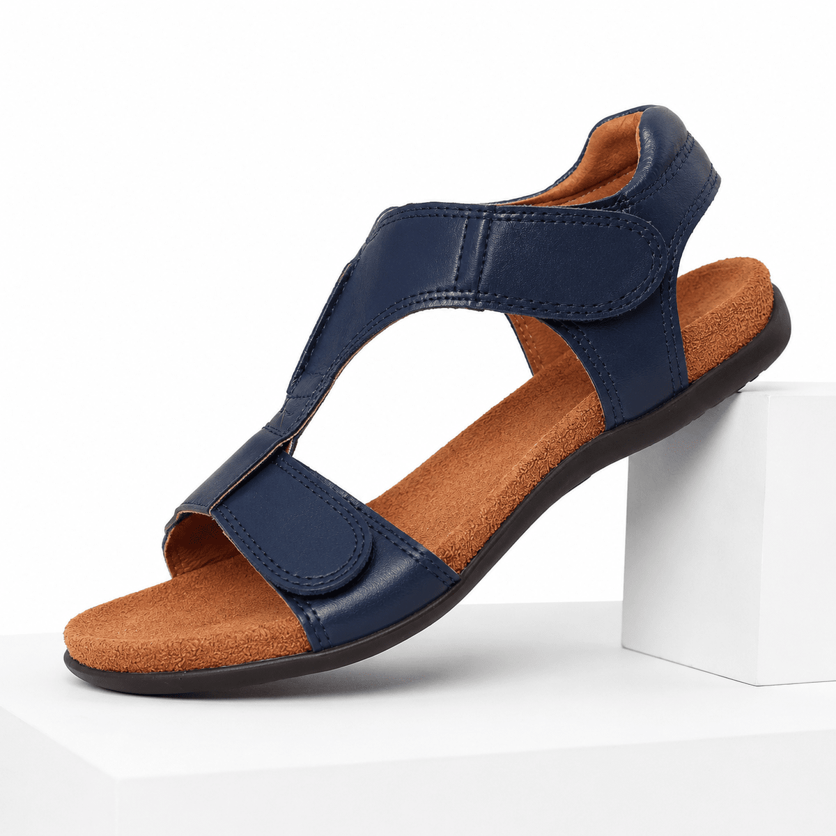 Comfortable Women’s Leather Sandals with an Elegant Design – Tessália Comfortable Women’s Leather Sandals with an Elegant Design – Tessália Blue