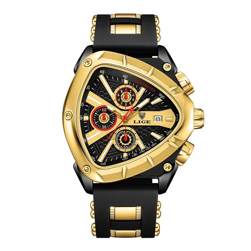 Elegant and Multifunction Men's Stainless Steel Sports Watch - Excalion Elegant and Multifunction Men's Stainless Steel Sports Watch - Excalion Gold Black