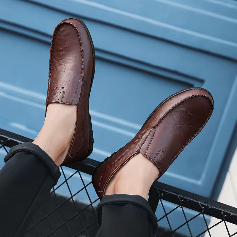 Elegant Classic Men's Leather Loafers – Vincenzo Elegant Classic Men's Leather Loafers – Vincenzo