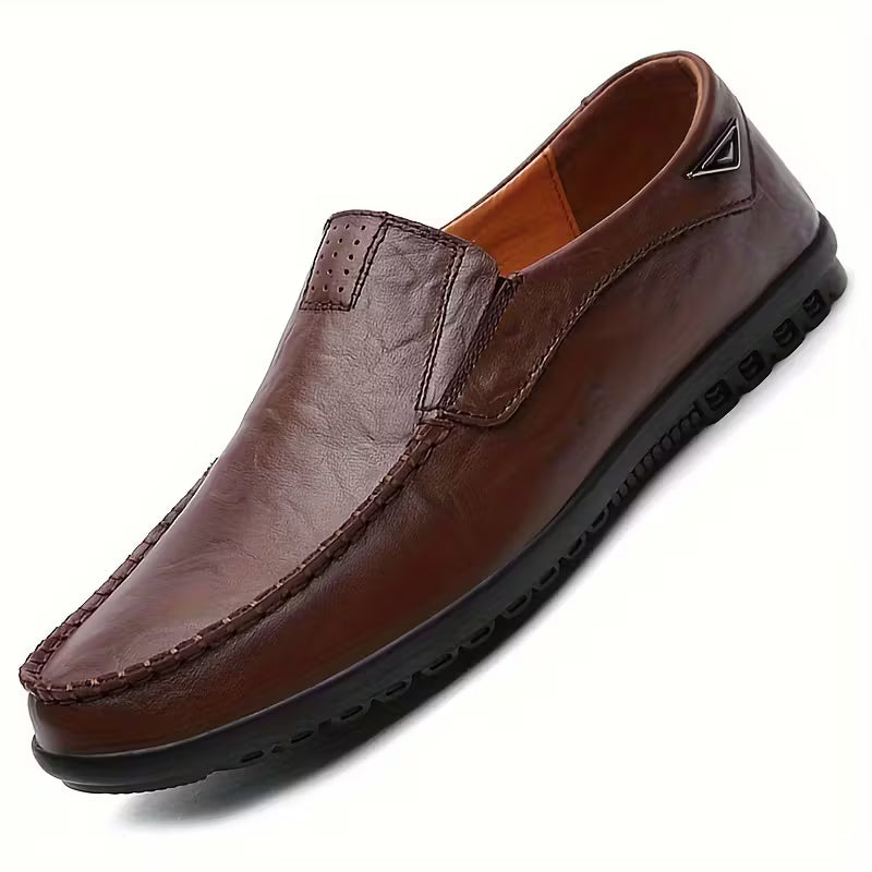 Elegant Classic Men's Leather Loafers – Vincenzo Elegant Classic Men's Leather Loafers – Vincenzo Coffee Brown