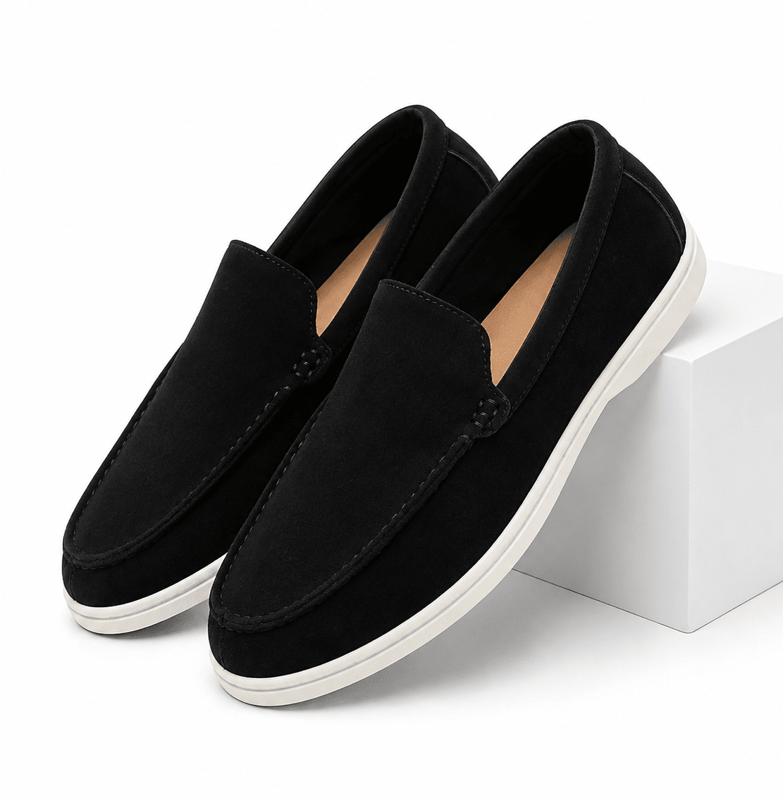 Elegant Classic Men's Suede Loafers - Julian Elegant Classic Men's Suede Loafers - Julian Black