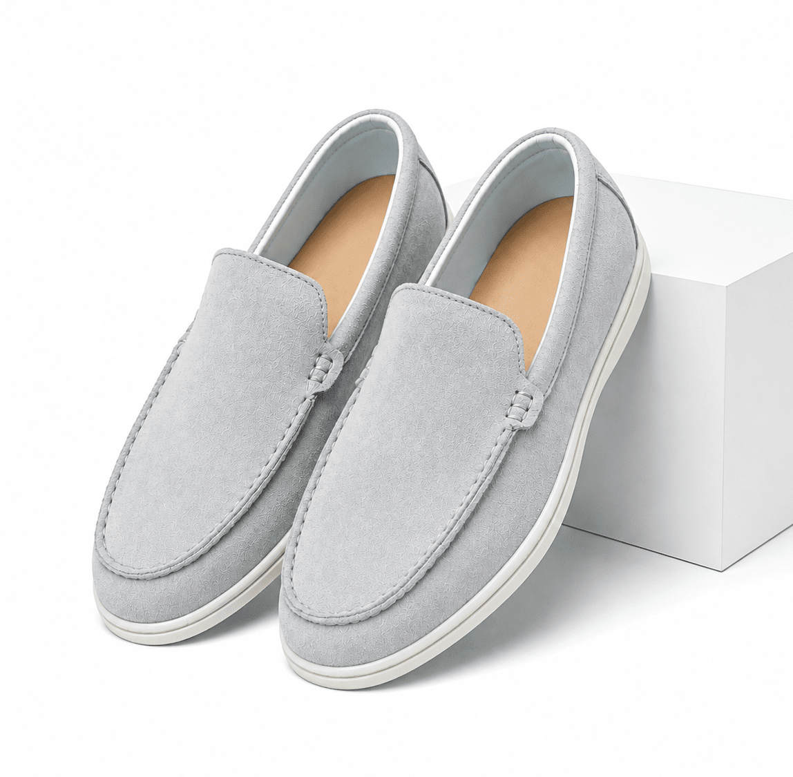 Elegant Classic Men's Suede Loafers - Julian Elegant Classic Men's Suede Loafers - Julian Blue