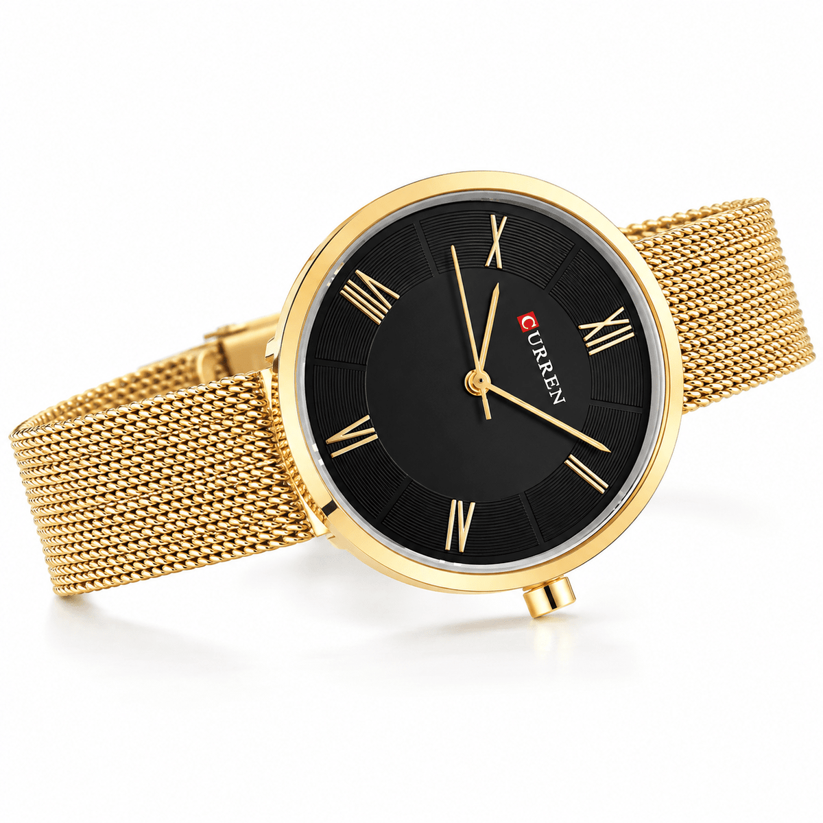 Elegant Classic Women's Watch with Stainless Steel Mesh Band – Léa Elouise Elegant Classic Women's Watch with Stainless Steel Mesh Band – Léa Elouise
