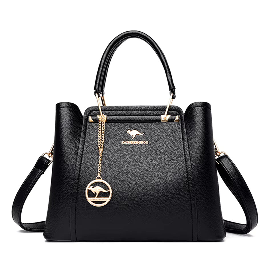 Elegant High-Capacity Leather Women's Satchel Bag - Monaco Elegant High-Capacity Leather Women's Satchel Bag - Monaco