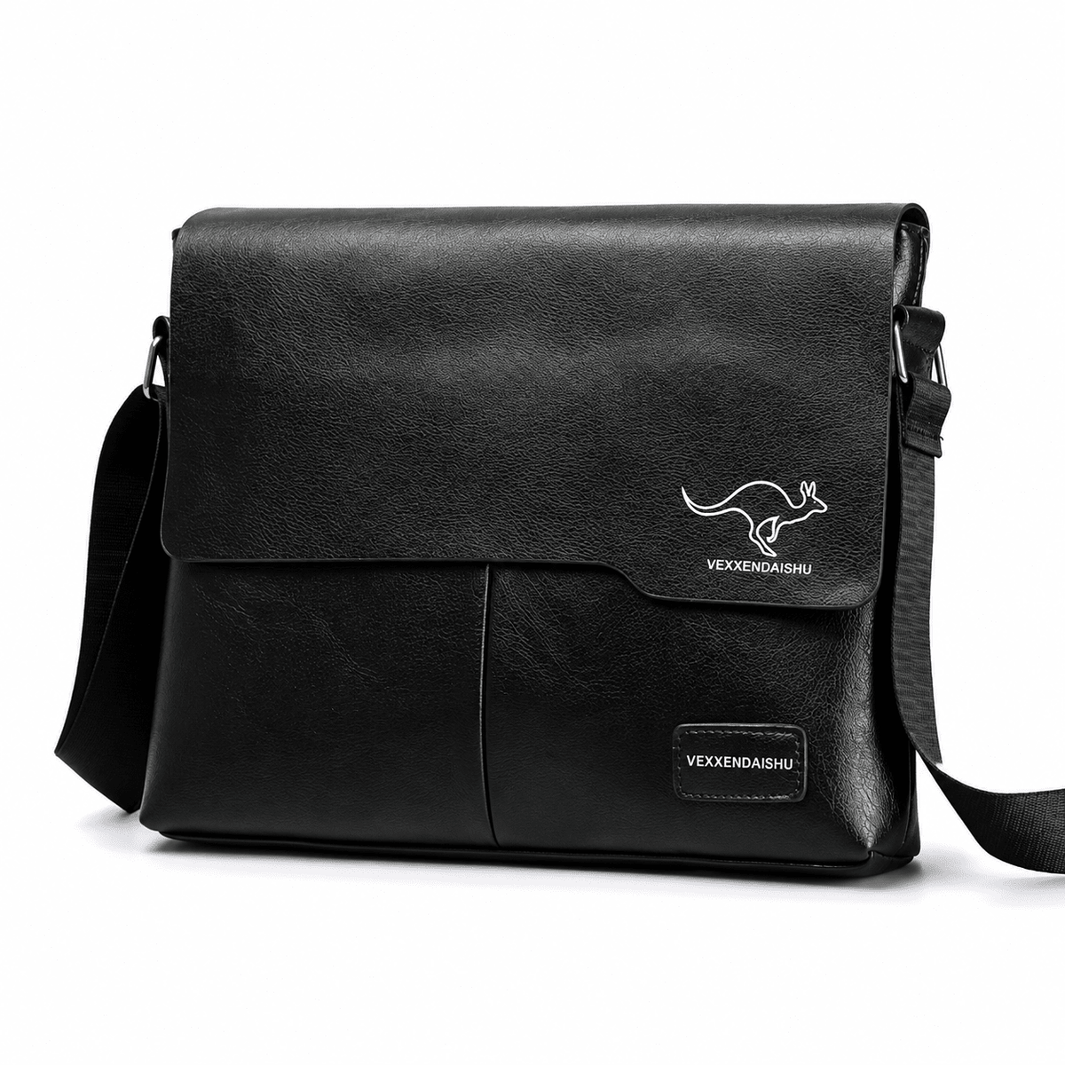 Elegant Large-Capacity Men’s Leather Executive Bag – ROMELLI Elegant Large-Capacity Men’s Leather Executive Bag – ROMELLI Black