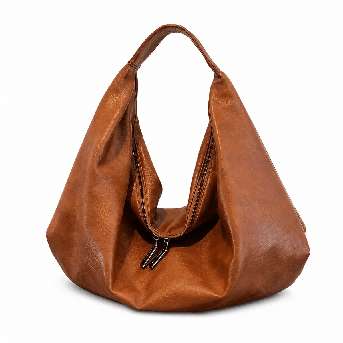 Elegant, Large-Capacity Women’s Leather Hobo Bag – Lea Montclair Elegant, Large-Capacity Women’s Leather Hobo Bag – Lea Montclair Brown Type A