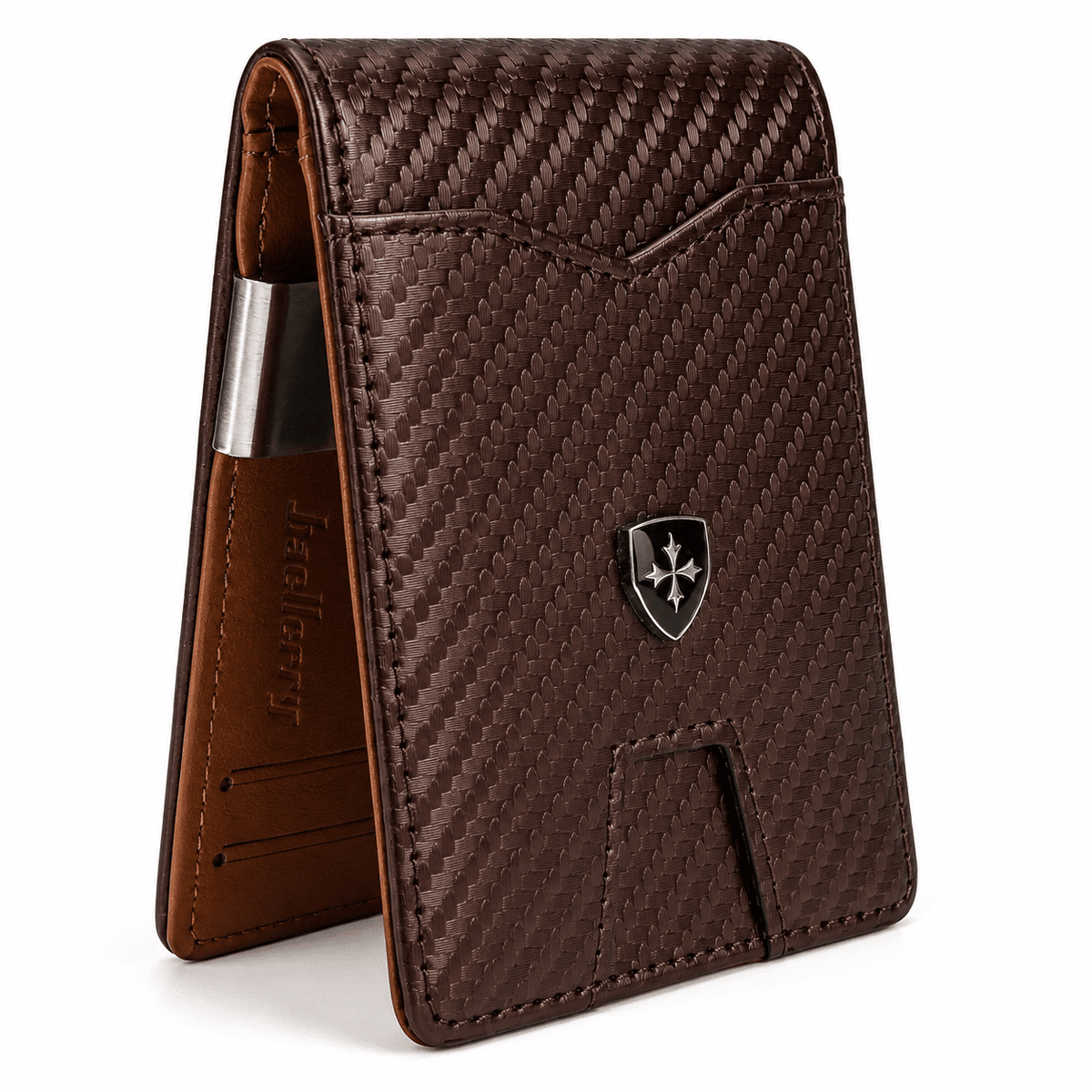 Elegant Leather Card Holder with Carbon Fiber Structure and RFID Anti-Theft Protection – Stennio Elegant Leather Card Holder with Carbon Fiber Structure and RFID Anti-Theft Protection – Stennio Brown