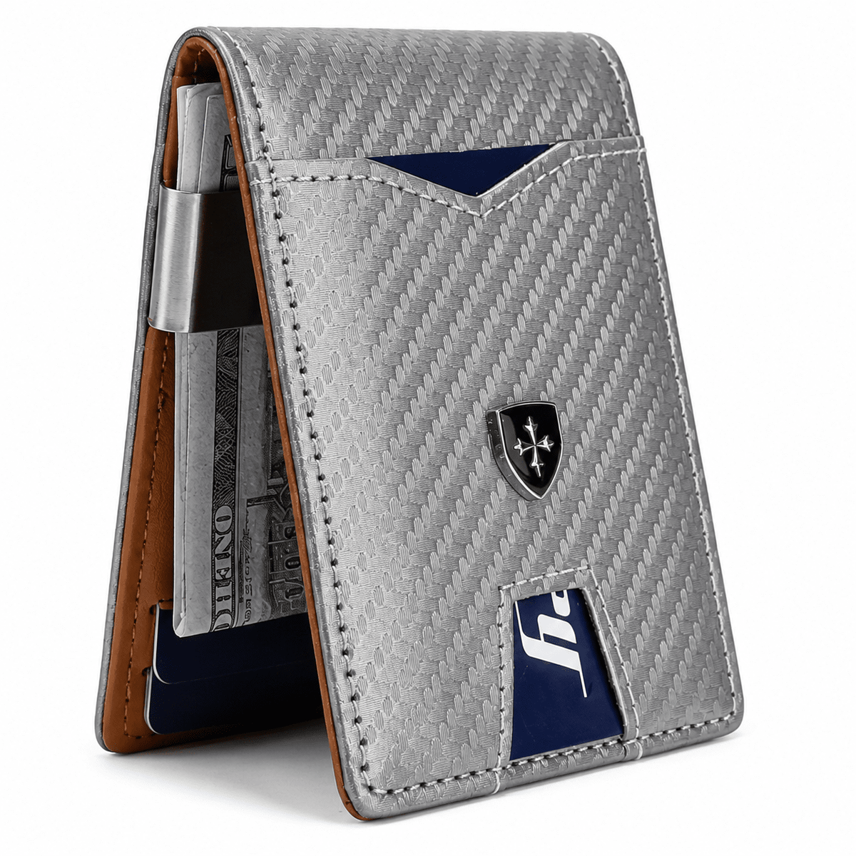 Elegant Leather Card Holder with Carbon Fiber Structure and RFID Anti-Theft Protection – Stennio Elegant Leather Card Holder with Carbon Fiber Structure and RFID Anti-Theft Protection – Stennio Gray