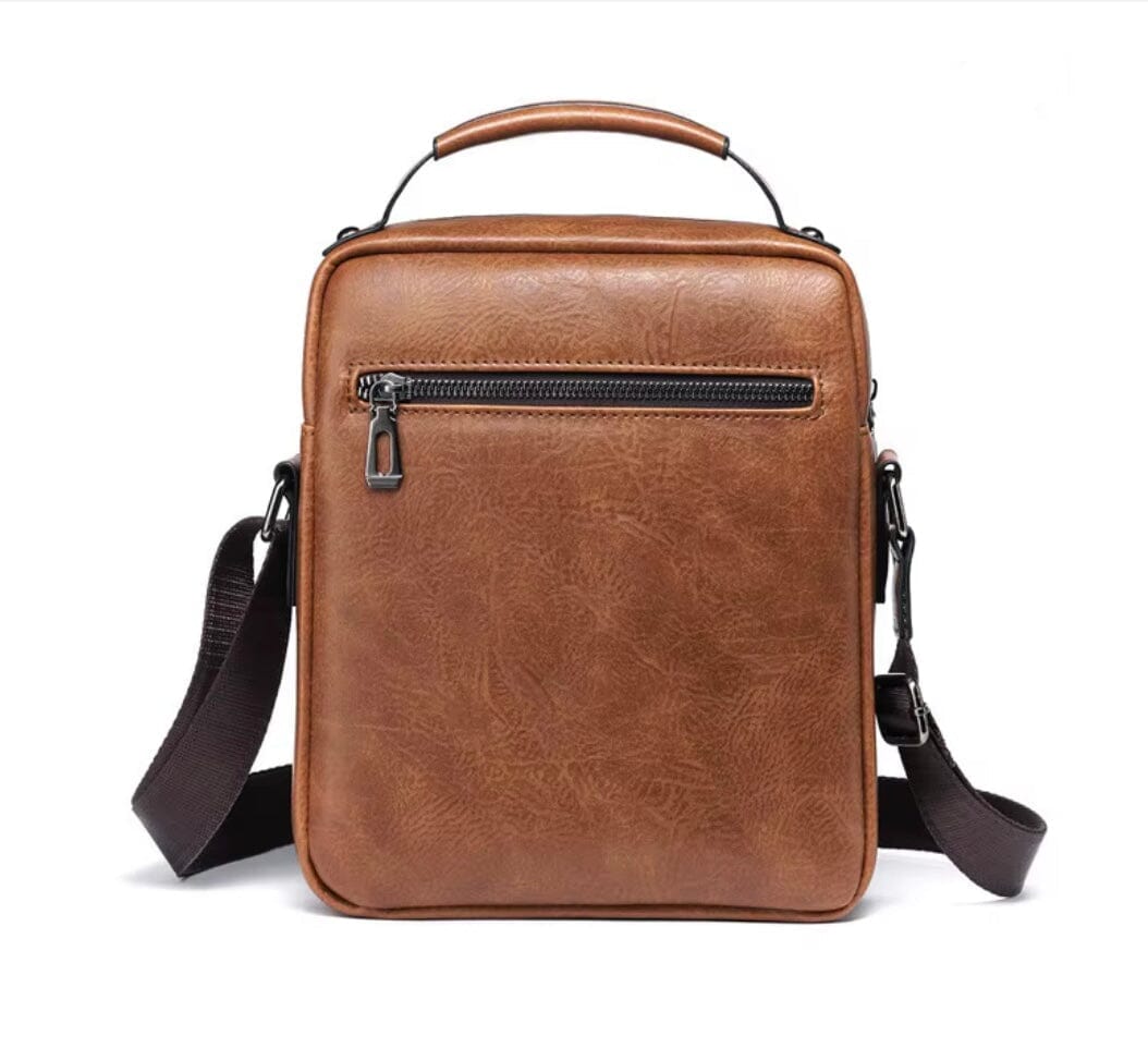 Elegant Men's Leather Executive Bag, Elegant with Multiple Compartments - Vincent Elegant Men's Leather Executive Bag, Elegant with Multiple Compartments - Vincent