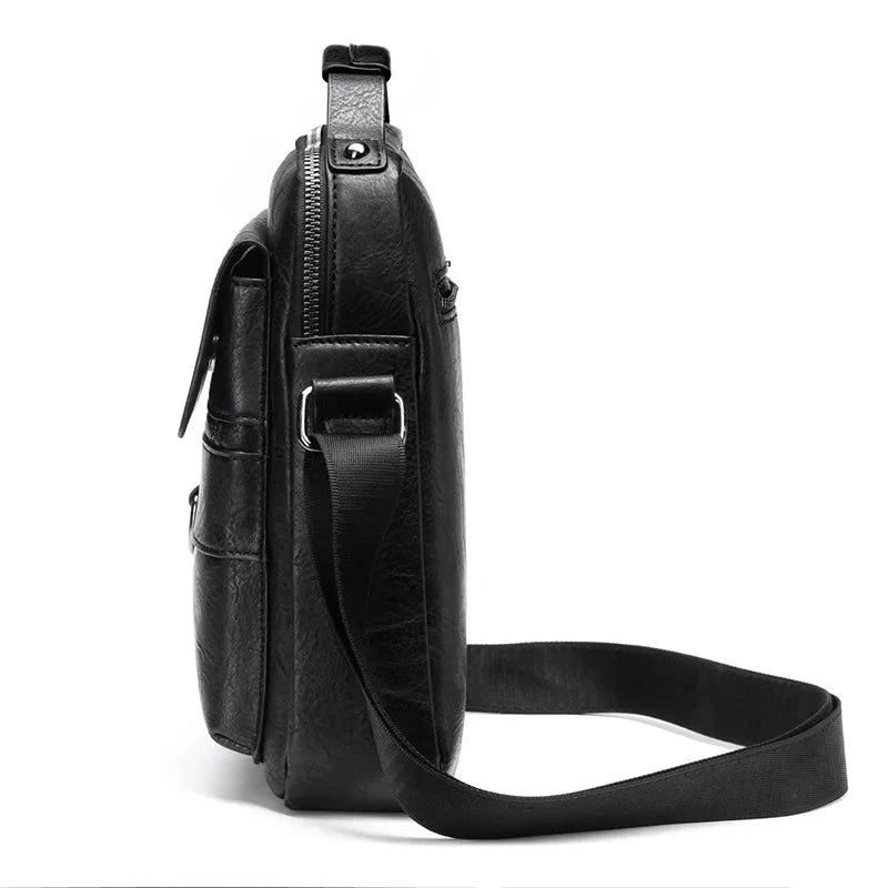 Elegant Men's Leather Executive Bag, Elegant with Multiple Compartments - Vincent Elegant Men's Leather Executive Bag, Elegant with Multiple Compartments - Vincent
