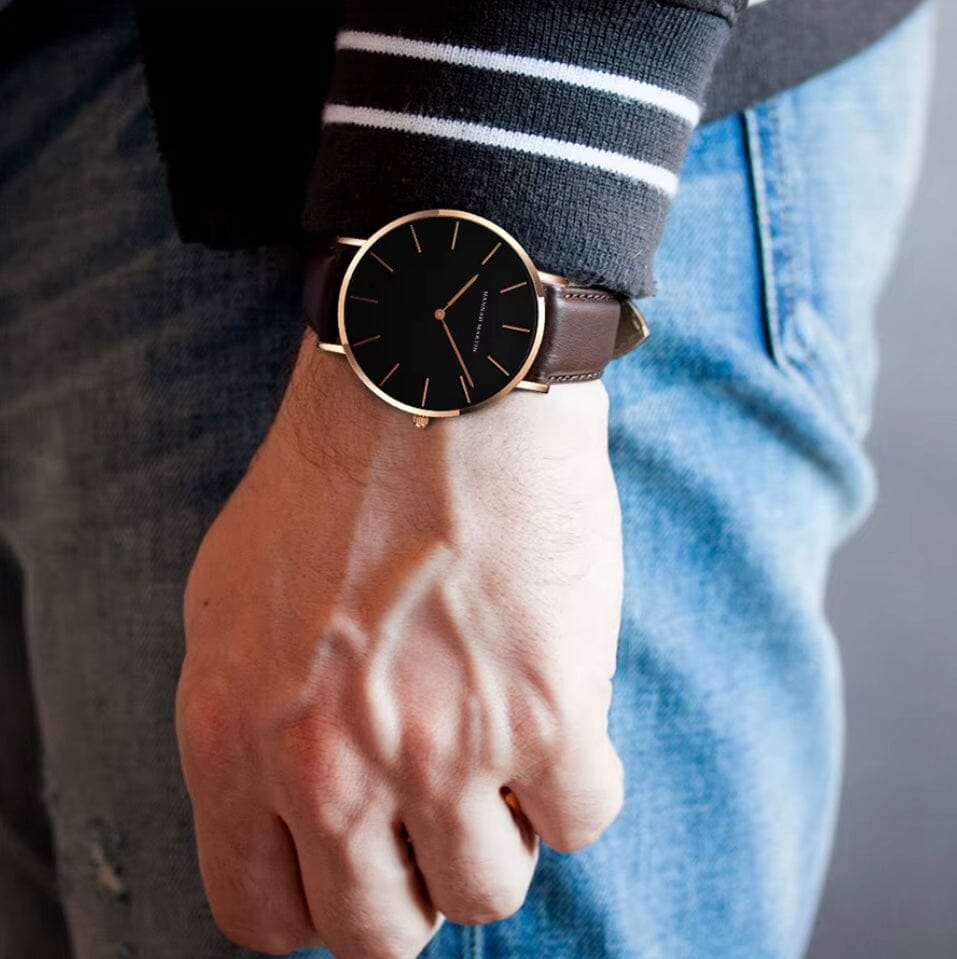 Elegant Men's Leather High-Precision Watch - Amsterdam Elegant Men's Leather High-Precision Watch - Amsterdam