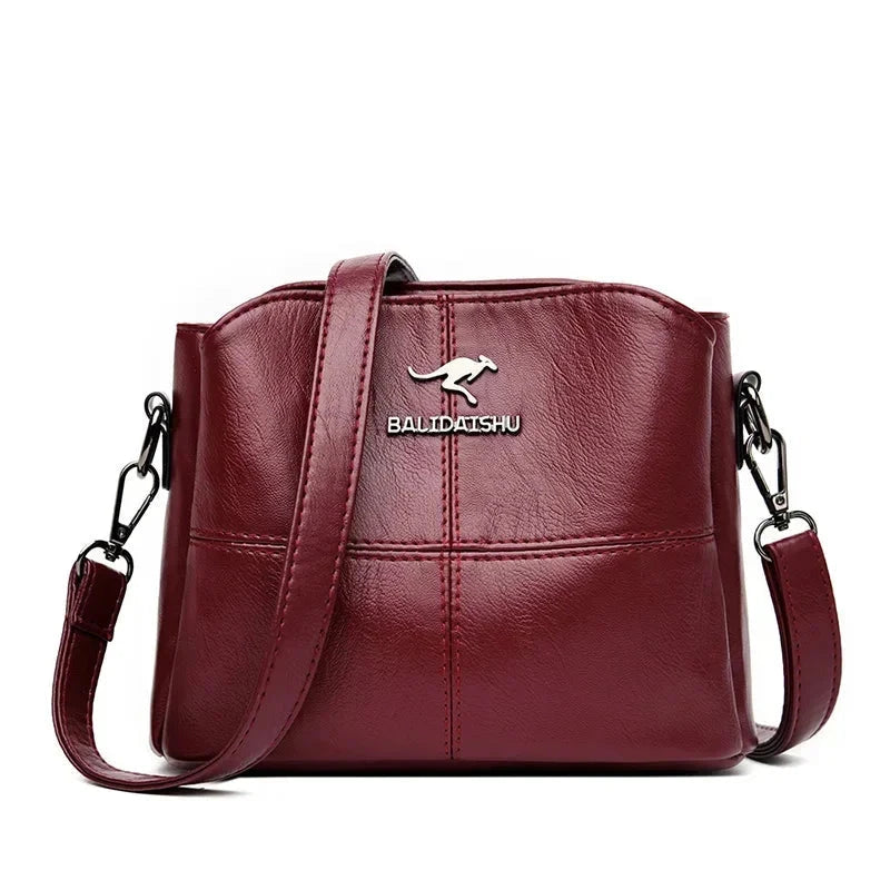 Elegant Women's Leather Bag - Bali Elegant Women's Leather Bag - Bali Red