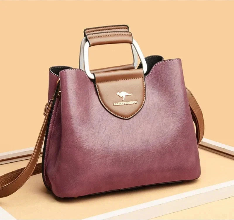 Elegant Women's Leather Bag with Multiple Compartments - Madeleine Elegant Women's Leather Bag with Multiple Compartments - Madeleine