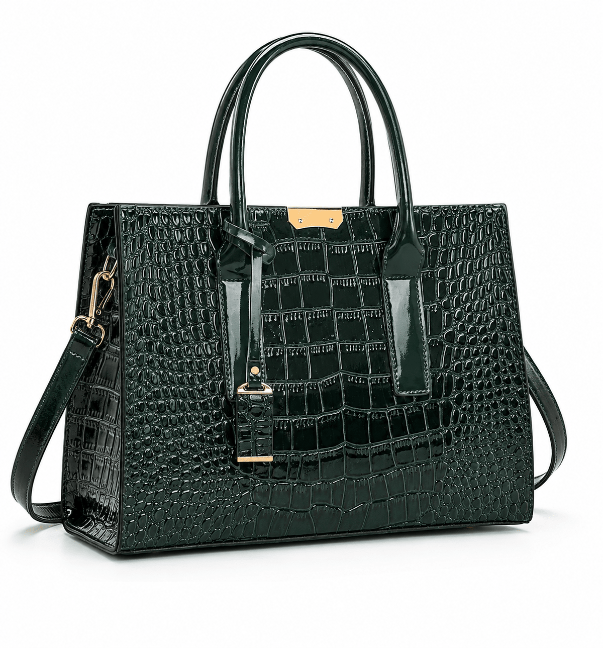 Elegant Women's Leather Handbag — Large Capacity & Crocodile Texture | Bellarine Elegant Women's Leather Handbag — Large Capacity & Crocodile Texture | Bellarine