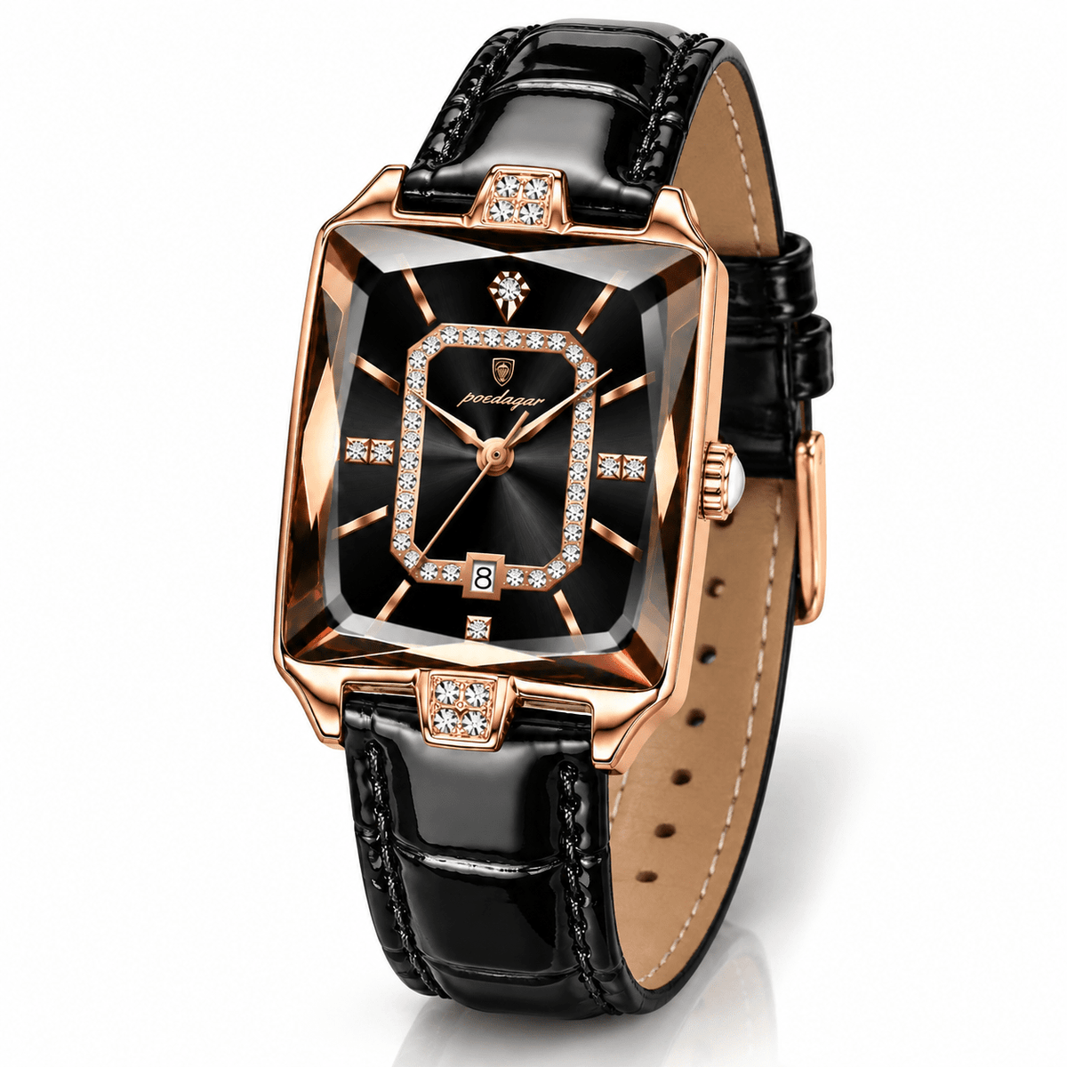 Elegant Women’s Rectangular Leather Watch with Luxurious Design – Catherine Lux Elegant Women’s Rectangular Leather Watch with Luxurious Design – Catherine Lux