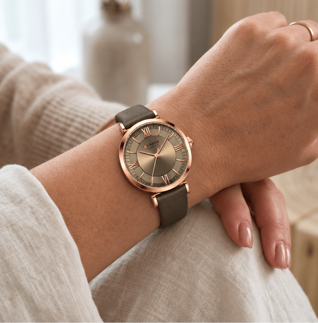 Elegant Women's Watch – Classic Design with Leather Strap – Elara Lumière Elegant Women's Watch – Classic Design with Leather Strap – Elara Lumière