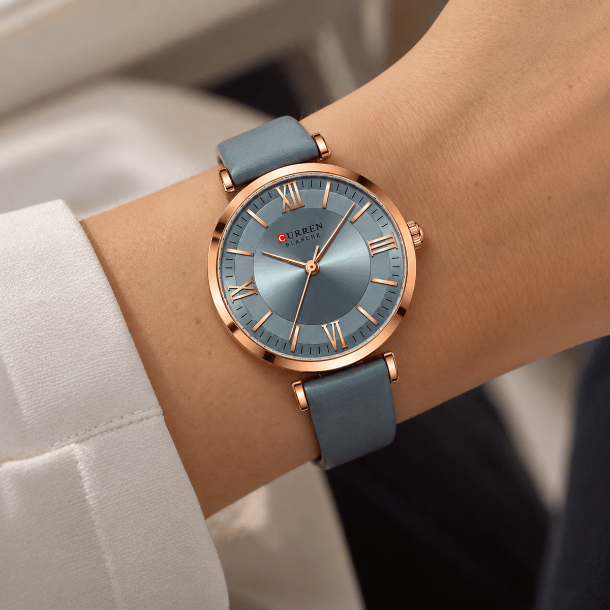 Elegant Women's Watch – Classic Design with Leather Strap – Elara Lumière Elegant Women's Watch – Classic Design with Leather Strap – Elara Lumière