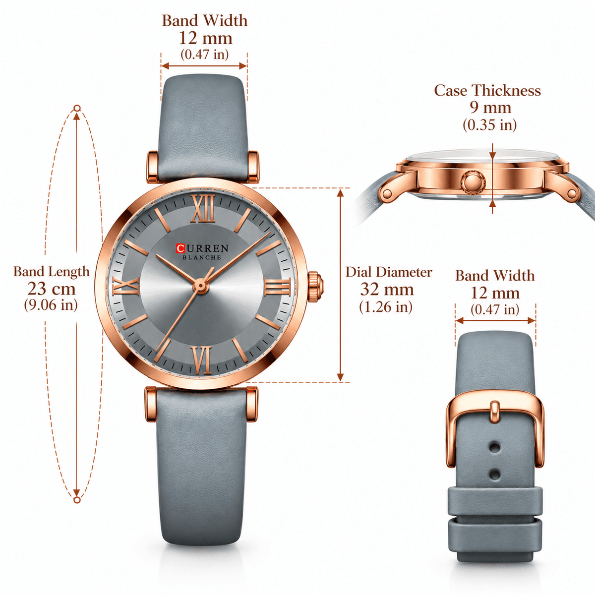 Elegant Women's Watch – Classic Design with Leather Strap – Elara Lumière Elegant Women's Watch – Classic Design with Leather Strap – Elara Lumière