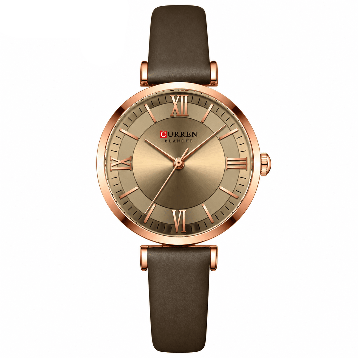 Elegant Women's Watch – Classic Design with Leather Strap – Elara Lumière Elegant Women's Watch – Classic Design with Leather Strap – Elara Lumière Brown