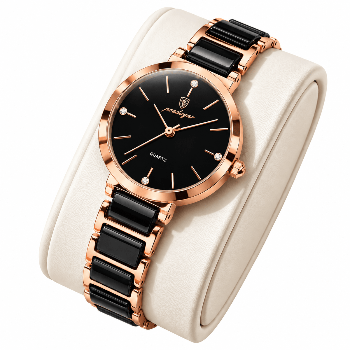 Elegant Women’s Watch with a Minimalist Design and Stainless Steel & Premium Ceramic Band – Estelle Elan Elegant Women’s Watch with a Minimalist Design and Stainless Steel & Premium Ceramic Band – Estelle Elan