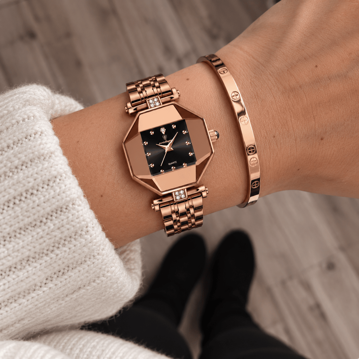Elegant Women’s Watch with a Modern Design and Stainless Steel Band – Éclat Magnifique Elegant Women’s Watch with a Modern Design and Stainless Steel Band – Éclat Magnifique