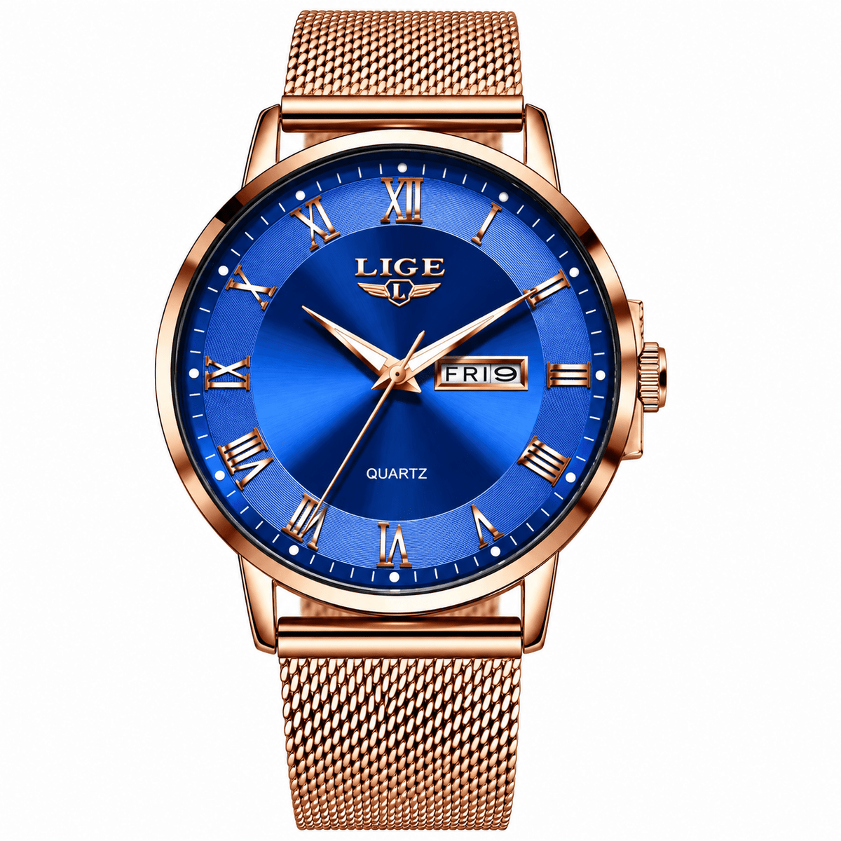 Elegant Women's Watch with Stainless Steel Bracelet and Classic Roman Numeral Dial – Estelle Majeste