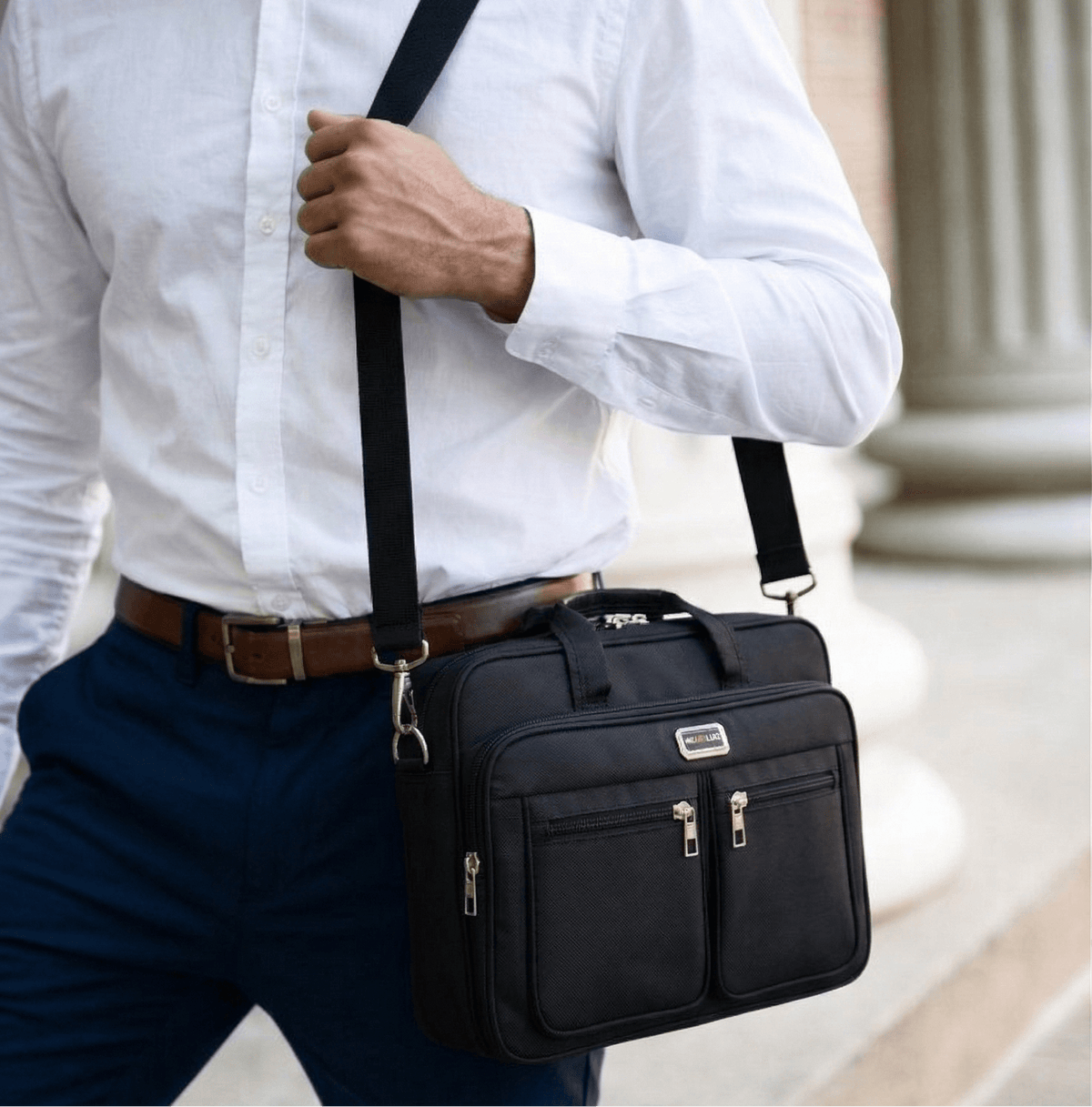 Executive Bag with Multiple Compartments – Henri Valence Executive Bag with Multiple Compartments – Henri Valence
