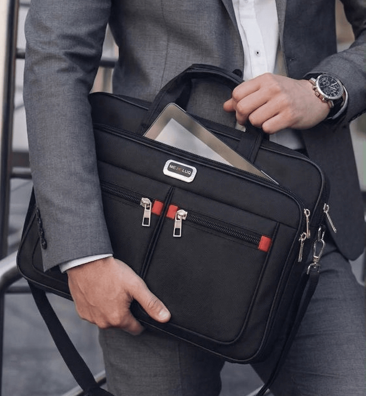 Executive Bag with Multiple Compartments – Henri Valence Executive Bag with Multiple Compartments – Henri Valence