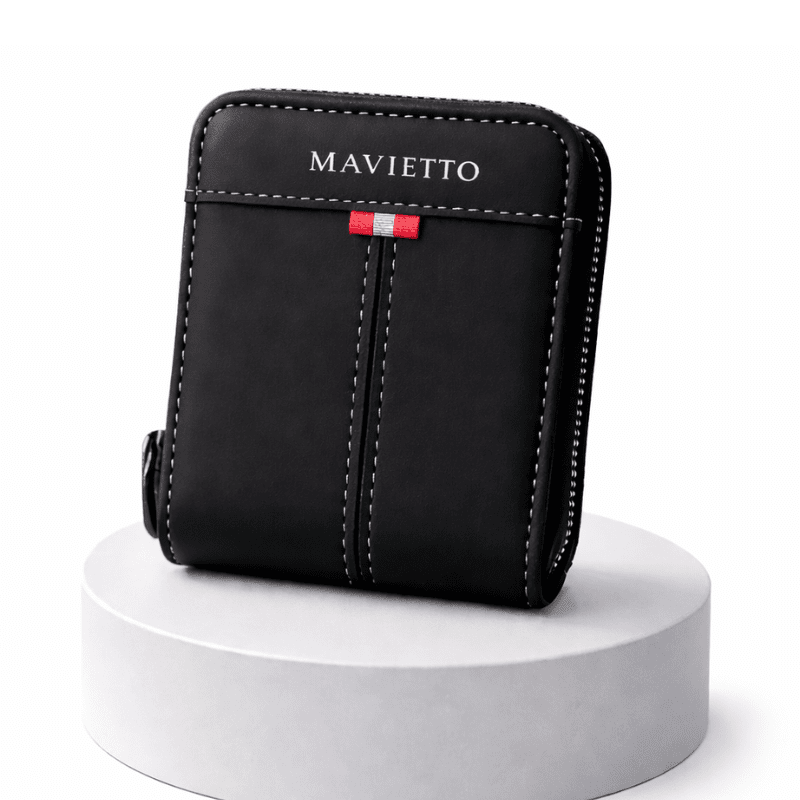 (Free Gift) Luxury Leather Wallet Luxury Wallet Mavietto Store Black