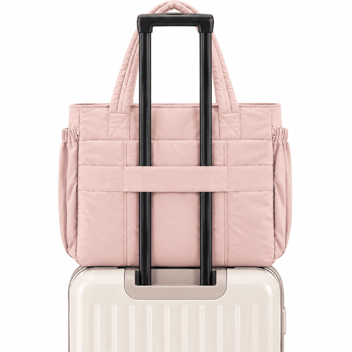 Large-Capacity Quilted Women's Tote Bag with Crossbody Strap and Charming Design – Rosellea