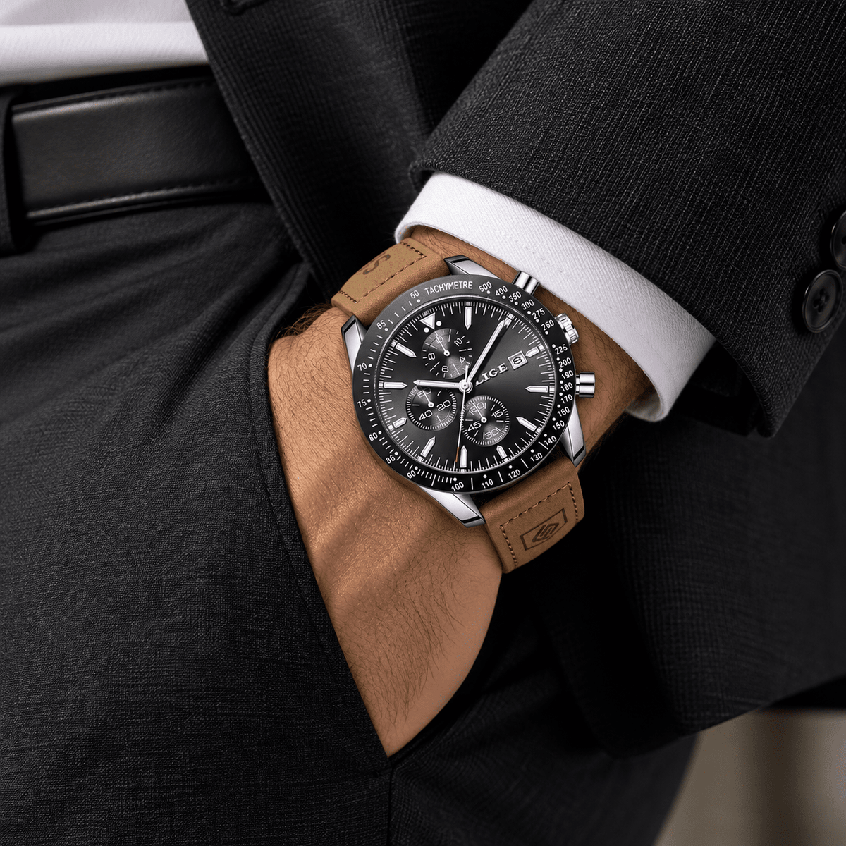 Luxury Men's Leather Watch – Elegant Design and Premium Finish – MONTARIAN Luxury Men's Leather Watch – Elegant Design and Premium Finish – MONTARIAN