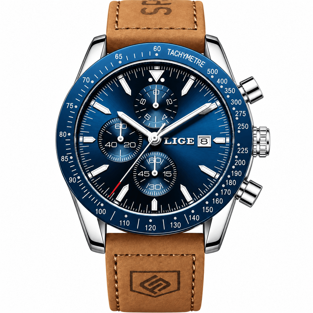 Luxury Men's Leather Watch – Elegant Design and Premium Finish – MONTARIAN Luxury Men's Leather Watch – Elegant Design and Premium Finish – MONTARIAN Blue