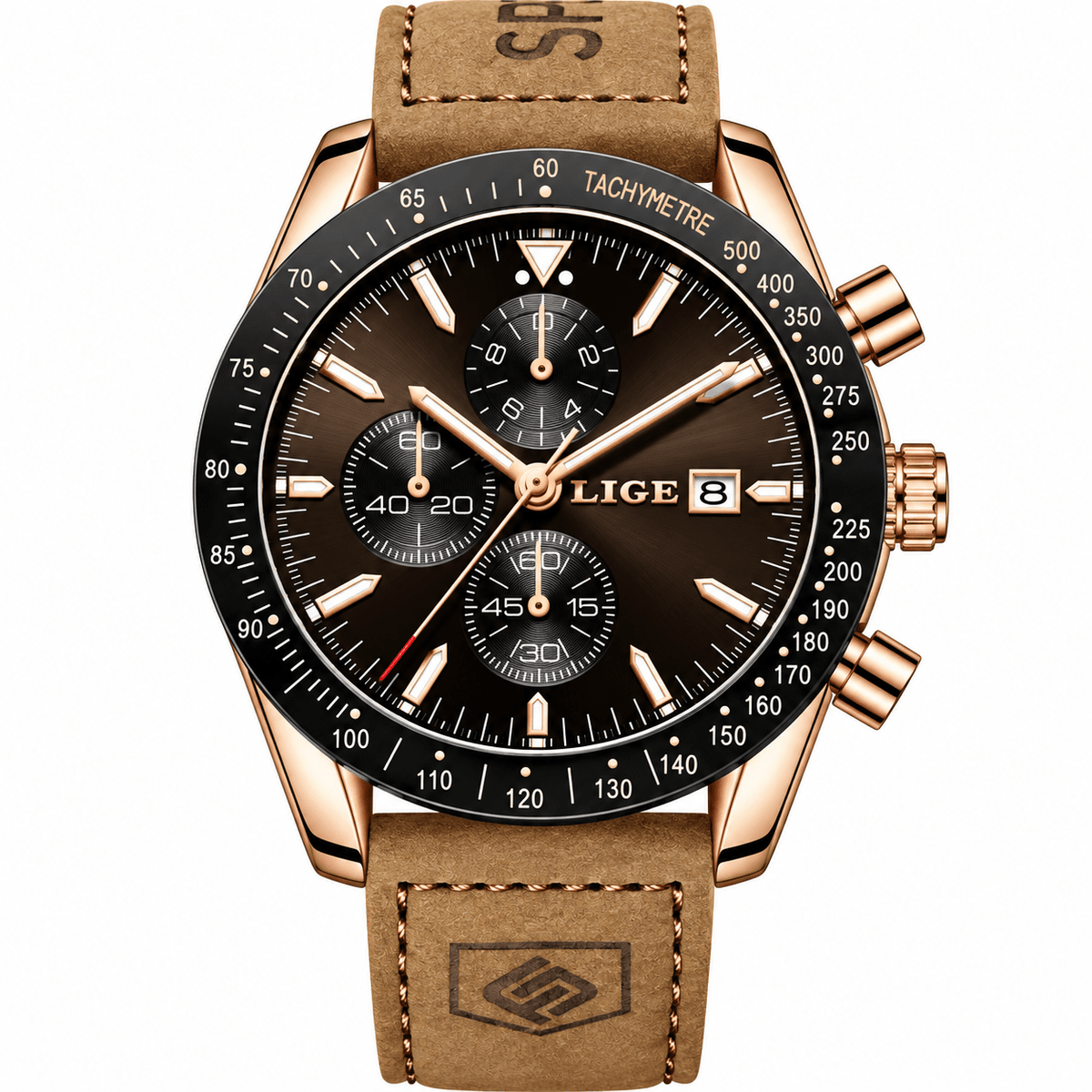 Luxury Men's Leather Watch – Elegant Design and Premium Finish – MONTARIAN Luxury Men's Leather Watch – Elegant Design and Premium Finish – MONTARIAN Rose Gold