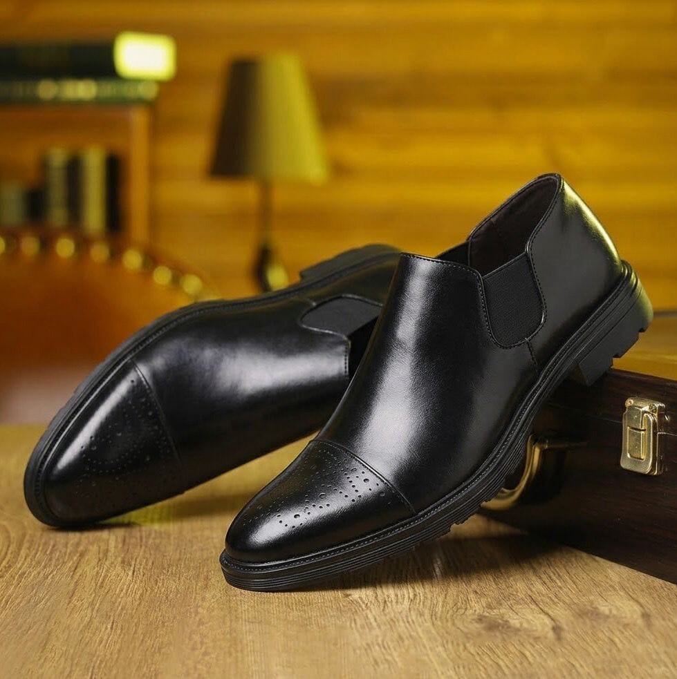 Mavietto Men's Leather Dress Shoes | Brogue Slip-On Loafers Mavietto Men's Leather Dress Shoes | Brogue Slip-On Loafers