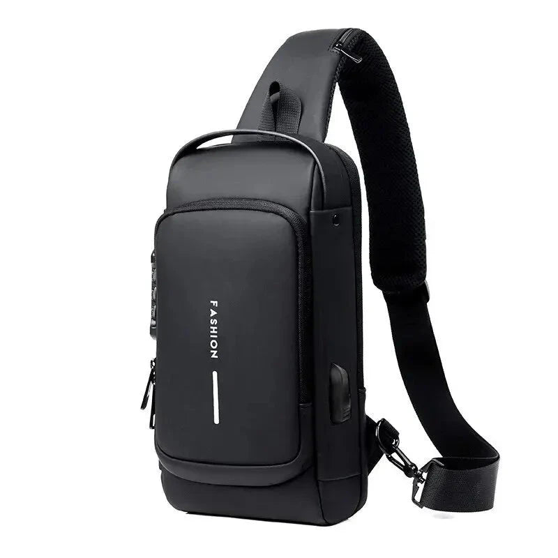 Men's Anti-Theft and Waterproof Bag - Montrax Men's Anti-Theft and Waterproof Bag - Montrax Black