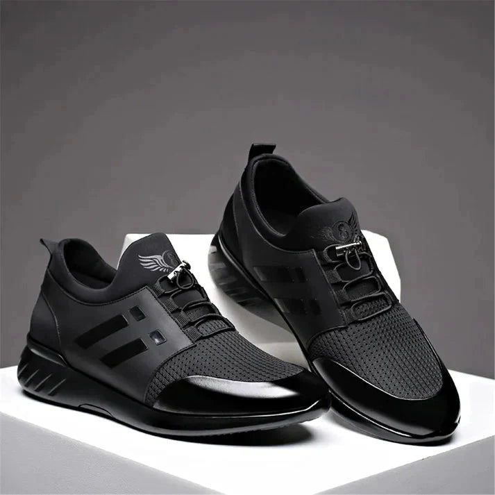 Men’s Black Casual Leather Sneakers – Vitorini Men’s Black Casual Leather Sneakers – Vitorini