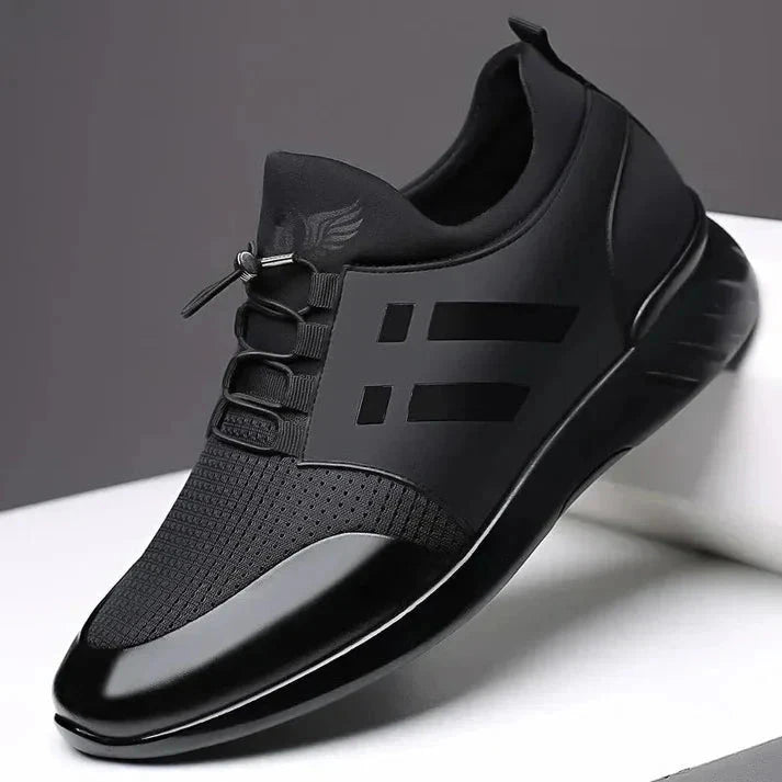 Men’s Black Casual Leather Sneakers – Vitorini Men’s Black Casual Leather Sneakers – Vitorini