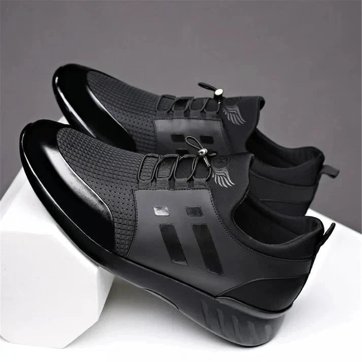 Men’s Black Casual Leather Sneakers – Vitorini Men’s Black Casual Leather Sneakers – Vitorini